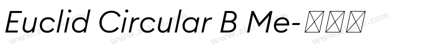 Euclid Circular B Me字体转换